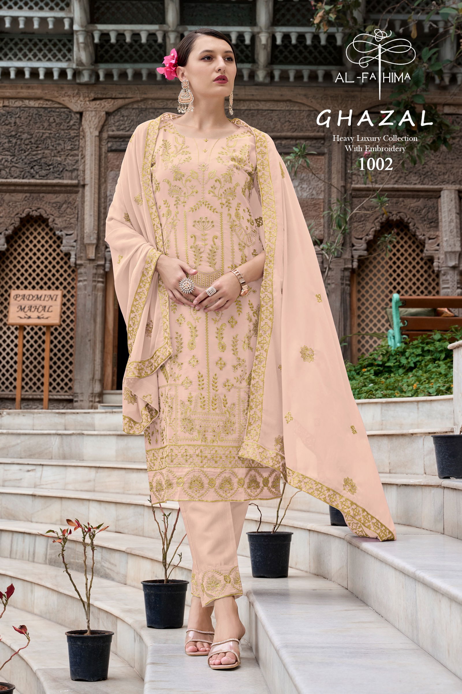 Al Fathima Ghazal Embroidery Georgette Readymade Suits Wholesale Price In Surat